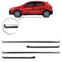 Jogo Friso Lateral Gol Voyage G5 2009 a 2012 4 Portas Preto e Cromado 