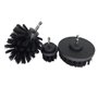 Kit 3 Escovas Para Limpeza de Estofados Agressiva Preto SIGMA