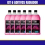 Kit 6un Protetivo Aditivo Radiador 1L Orgânico Rosa ORBI