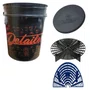 Kit Balde Separador De Particulas, Grelha Inclinada E Tampa