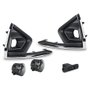 Kit Farol Auxiliar Milha  New Fiesta 2019 a 2021 Com Grades Moldura Cromado Botão Modelo Original 
