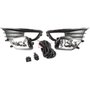 Kit Farol Auxiliar Milha Gol Voyage G6 2013 a 2016 Com Grade Com Friso Cromo Kit Completo