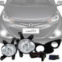 Kit Farol Auxiliar Milha HB20 HB20S 2012 a 2016 Com Grade Kit Completo