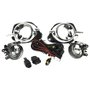 Kit Farol Auxiliar Milha L200 Triton 2014 a 2020 Com Grades Moldura Cromado Botão Modelo Original 