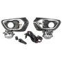 Kit Farol Auxiliar Milha Logan 2015 a 2019 Com Grade Cromada Kit Completo