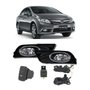Kit Farol Auxiliar Milha New Civic 2012 a 2014 Com Moldura Kit Completo