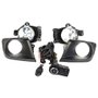Kit Farol Auxiliar Milha Onix Prisma LT LS 2014 a 2019 Com Molduras   