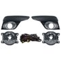 Kit Farol Auxiliar Milha Sandero Logan 2019 a 2021 Com Grade Preta e Aro Cromada Kit Completo