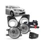 Kit Farol Milha Corolla 2012 a 2014 Com Molduras Cromadas
