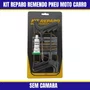 Kit Reparo Remendo Pneu Moto Carro Sem Camara