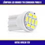 Lâmpada Led Branco T10 Esmagada Pingo 8 Gotas Avulso 12V 