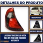 Lanterna Traseira Clio Hatch 2013 Até 2016 Carcaça Preta Fume Esquerda Motorista - FITAM
