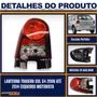 Lanterna Traseira Gol G4 2006 a 2014 Carcaca Preta Bicolor Fume Lado Esquerdo FITAM 
