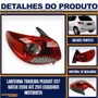 Lanterna Traseira Peugeot 207 Hatch 2011 a 2015 Lado Esquerdo Motorista - FITAM