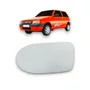 Lente C/ Base Refil Retrovisor Grande Uno Quadrado Esquerdo