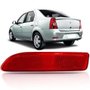 Lente Refletor Traseiro Parachoque Logan 2011 a 2013 Vermelho Esquerdo Motorista