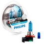Par Lâmpada Super Branca H11 Crystal Vision Ultra 55W T10 Brinde PHILIPS