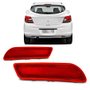 Par Lente Refletor Traseiro Parachoque Onix LS LT 2013 a 2016 Vermelho 