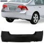 Parachoque Traseiro Civic 2006 a 2011 Preto Liso