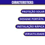 Protetor Solar Quebra-Sol Metalizado Retratil