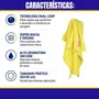 Toalha De Microfibra Dual Loop 60X40CM 360GSM Com Borda Amarela
